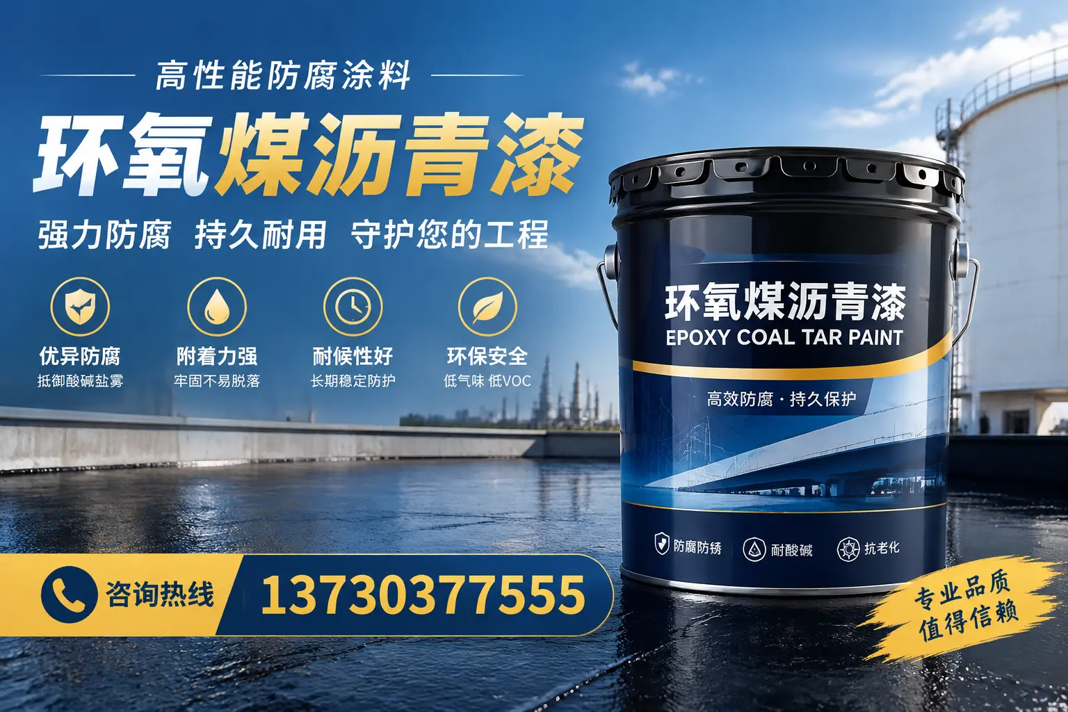 环氧煤沥青漆的耐久性分析,适合明水的使用场景